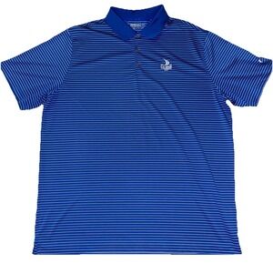 Nike Golf Dri Fit Polo Shirt‎ Blue Striped Size XXL US Open 2015 Performance